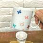 Imagem de Caneca com Suporte Inox com Mini Coador de Café Borboleta