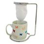 Imagem de Caneca com Suporte Inox com Mini Coador de Café Borboleta