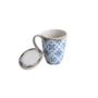 Imagem de Caneca Com Tampa E Filtro De Porcelana Lisboa Azul 310Ml
