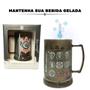 Imagem de Caneca Copo Preto Gel 300ml Isolante Térmico Chopp Cerveja Time Clube Escudo Corinthians Oficial