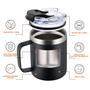Imagem de Caneca de Café ALOUFEA em Aço Inoxidável (350mL) - Pacote com 4 - Isolada e Vermelha