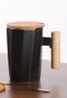 Imagem de Caneca de café Wokex Wood Handle Ceramic Creative Polygonal 400m