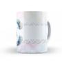 Imagem de Caneca de Cerâmica 325ml Personalizada Com Seu Nome Alfabeto Butterfly Borboletas