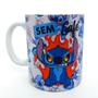 Imagem de Caneca de ceramica glitter branca - stitch