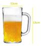 Imagem de Caneca De Chopp Cerveja De Vidro 300Ml Resistente 6 Peças