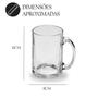 Imagem de Caneca De Chopp Cerveja Transparente Lisa 420ML Grande Para Bar Restaurante Churrasco Material Resistente