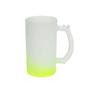 Imagem de Caneca de Chopp de Vidro Jateada amarela fluorescente - 460ml