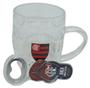 Imagem de Caneca De Chopp Vidro Flamengo 280ml Com Abridor De Garrafas