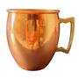 Imagem de Caneca de Cobre Barril 500 Ml (Lisa / Alça de Bronze)