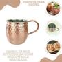 Imagem de Caneca de inox revestida em cobre moscow mule martelada 550ml