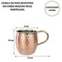 Imagem de Caneca de inox revestida em cobre moscow mule martelada 550ml