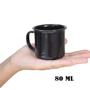 Imagem de Caneca de metal esmaltada 80 ml Sortidos preto/vermelho/azul/branco