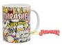 Imagem de Caneca de Porcelana 325ml Thrasher THR7d. Acompanha um exclusivo chaveiro de resina no mesmo tema