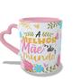 Imagem de Caneca de Porcelana A Melhor Mãe do Mundo Alça de Coração