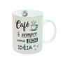 Imagem de Caneca De Porcelana Com Frases Café 390ml