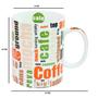 Imagem de Caneca de porcelana com frases café 390ml