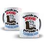 Imagem de Caneca de Porcelana  Meme flork Nascido pra Jogar, Forçado a Trabalhar!