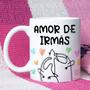 Imagem de Caneca de porcelana personalizada FLORK engraçada para irmã - Amor de irmãs