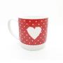 Imagem de Caneca de Porcelana Vermelha "Mais Café e Amor Por Favor" - 360 mL - 1 unidade - AllMix -