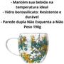 Imagem de Caneca de Vidro Borossilicato Parede Dupla 250ml Camelia Outono