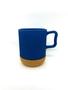 Imagem de Caneca de Vidro Color Com Base de Cortiça 370ml - EM CASA