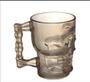 Imagem de Caneca de Vidro Decorativa Caveira Crânio  Âmbar 500ML