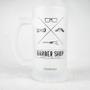 Imagem de Caneca De Vidro Fosco 450Ml Barber Shop-  ZONA CRIATIVA