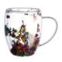 Imagem de Caneca De Vidro Parede Dupla Com Detalhes Florido 350ml