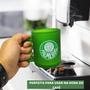 Imagem de Caneca de Vidro Xícara Diamond Verde Premium 300ml Café Palmeiras Oficial Selo