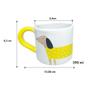 Imagem de Caneca Decor Borda Irregular 390Ml Branco / Amarelo - Salsicha Blusa Amarela