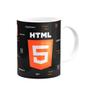 Imagem de Caneca Dev HTML 5 - Dark White