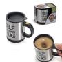 Imagem de Caneca Elétrica Mixer Inox Mistura Fácil Café Shake Chá Suco Leite 400ml Automática Com Pilhas AAA