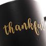 Imagem de Caneca Em Cerâmica Bon Gourmet Thankful Preto E Azul 340ml