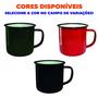 Imagem de Caneca Esmalta Retrô Rústica Colorida Resistente 8cm Chá Café Escolha a Cor