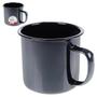 Imagem de Caneca Esmaltada Retro 150Ml Preta Vintage Jogo 12 Pcs