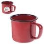 Imagem de Caneca Esmaltada Retro 150Ml Vintage Jogo 24 Pcs - Vermelho