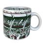 Imagem de Caneca Estádio do Time de Guerreiros 360 ML Cerâmica Fluminense Licenciada Branco