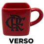 Imagem de Caneca Flamengo 3D Cubo Quadrada Porcelana Vermelha Oficial