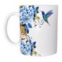 Imagem de Caneca Floral Azul E Beija Flor de Plástico Rígido