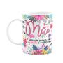 Imagem de Caneca Floral Família - Mãe - Coração grande, café quentinho