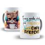 Imagem de Caneca Gato Frase Café Engraçada Meme Múscia Porcelana