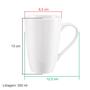 Imagem de Caneca Genova Lisa Grande Porcelana Branca 400 ml