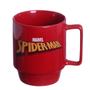 Imagem de Caneca Homem-Aranha Spider-Man Empilhável Porcelana Vermelha 400ML Oficial Marvel