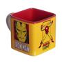 Imagem de Caneca Homem de Ferro Iron Man 3d Cubo Quadrada Cerâmica 300ml Oficial Marvel - Zona Criativa