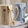 Imagem de Caneca Infantil BPA FREE Com Alça e Colher De Ursinho 400ml