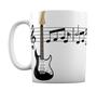 Imagem de Caneca Instrumento Musical Guitarra Notas Musicais