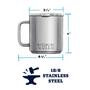 Imagem de Caneca isolada a vácuo com tampa MagSlider de inox 283ml. inox isolamentoavácuo