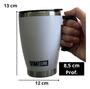 Imagem de Caneca Isotérmica 400ml Tampa Hermética Quente E Fria Inox