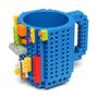 Imagem de Caneca Lego Bloco De Montar Peças 3d Plastico Color - 420ml