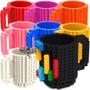 Imagem de Caneca Lego Bloco De Montar Peças 3d Plastico Color - 420ml